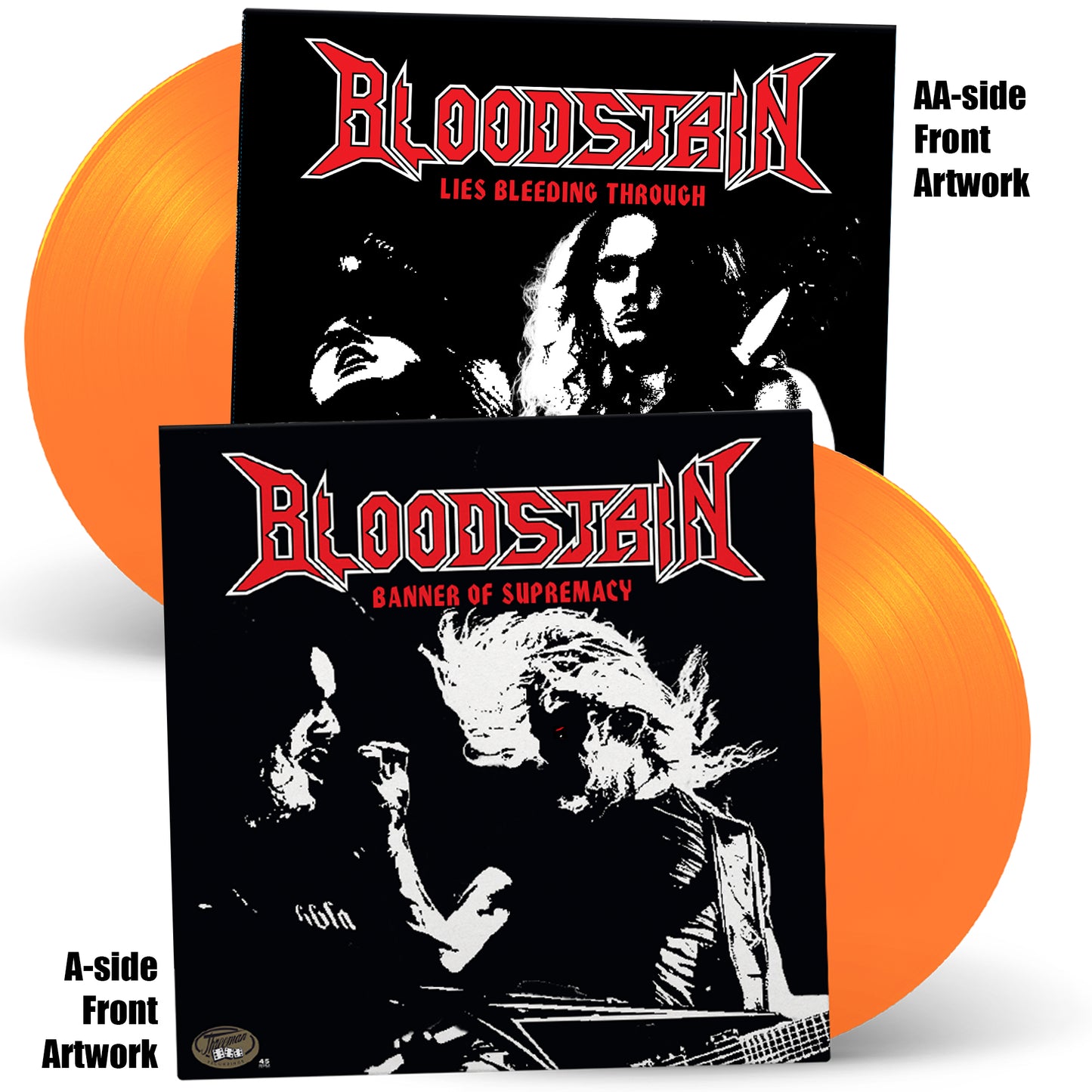 BLOODSTAIN - LIES BLEEDING THROUGH / BANNER OF SUPREMACY (12'' VINYL) SIGNED