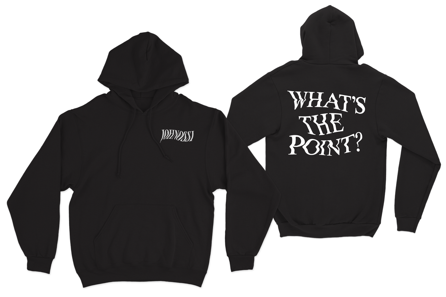JOHNOSSI - HOODIE, WHAT'S THE POINT (BLACK)