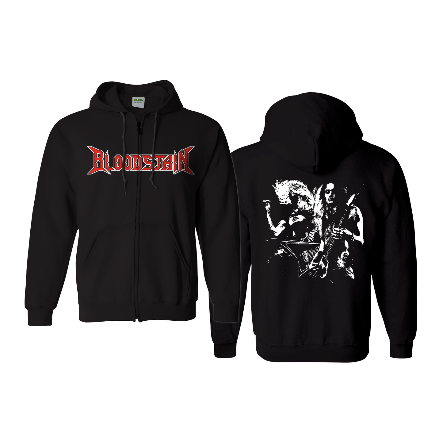 BLOODSTAIN - ZIP HOOD, LIES BLEEDING THROUGH / BANNER OF SUPREMACY