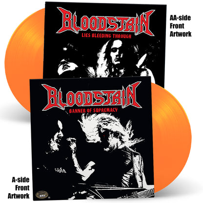 BLOODSTAIN - LIES BLEEDING THROUGH / BANNER OF SUPREMACY (12'' VINYL) SIGNED