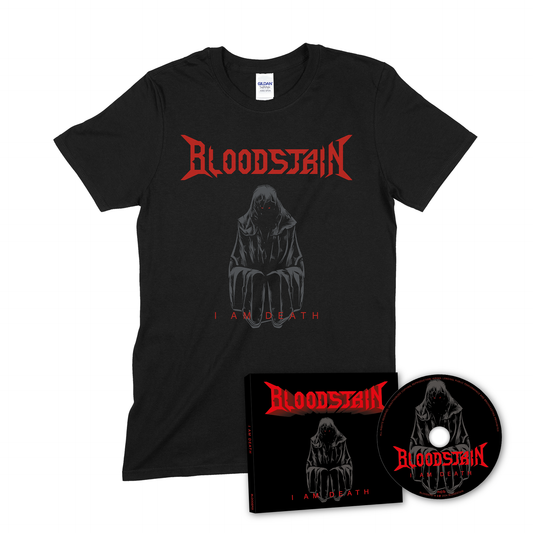 BLOODSTAIN - I AM DEATH, CD & T-SHIRT (BUNDLE)