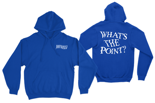 JOHNOSSI - HOODIE, WHAT'S THE POINT (BLÅ)