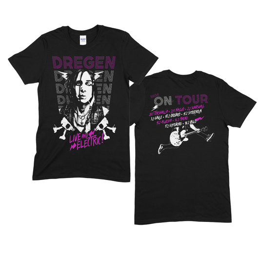 DREGEN - T-SHIRT, LIVE AND ELECTRIC