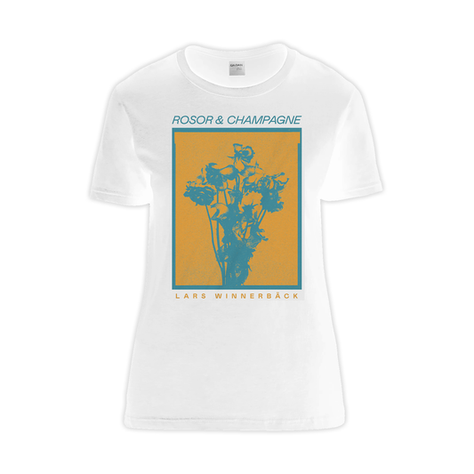 LARS WINNERBÄCK - T-SHIRT DAM, ROSOR & CHAMPAGNE (VIT)
