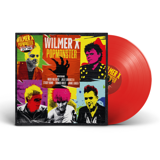 WILMER X - POPMONSTER (RÖD VINYL LP) SIGNERAD!