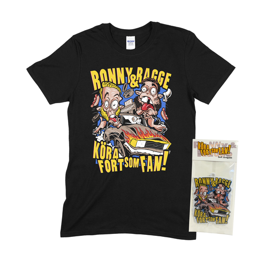 RONNY & RAGGE - KÖRA FORT SOM FAN PAKET (T-SHIRT & AIR FRESHENER)