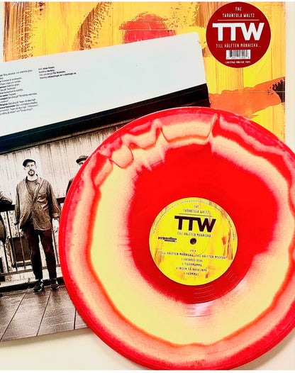THE TARANTULA WALTZ - TILL HÄLFTEN MÄNNISKA (RÖD/GUL VINYL) SIGNERAD!