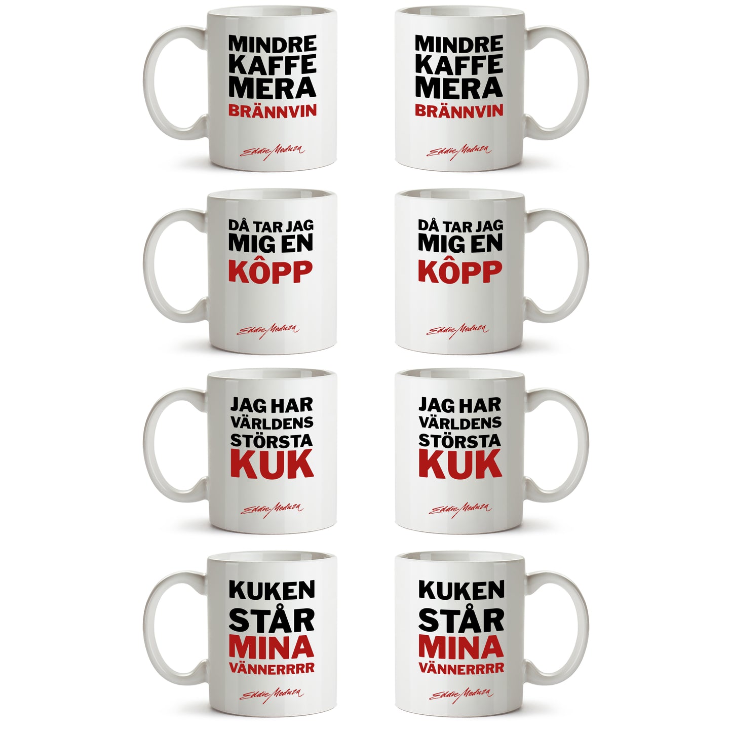 EDDIE MEDUZA - MUGGAR, 4-PACK