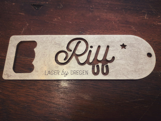 DREGEN - METAL BOTTLE OPENER, RIFF - LAGER BY DREGEN