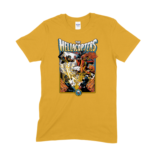 HELLACOPTERS - T-SHIRT, MACHADO (GOLD)