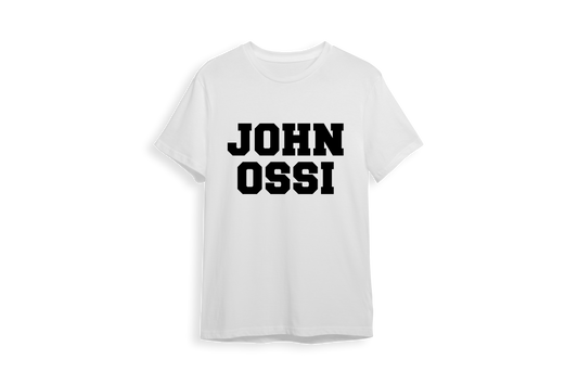 JOHNOSSI - T-SHIRT, LOGO (WHITE)